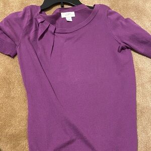 LOFT Rich Purple Knit Top